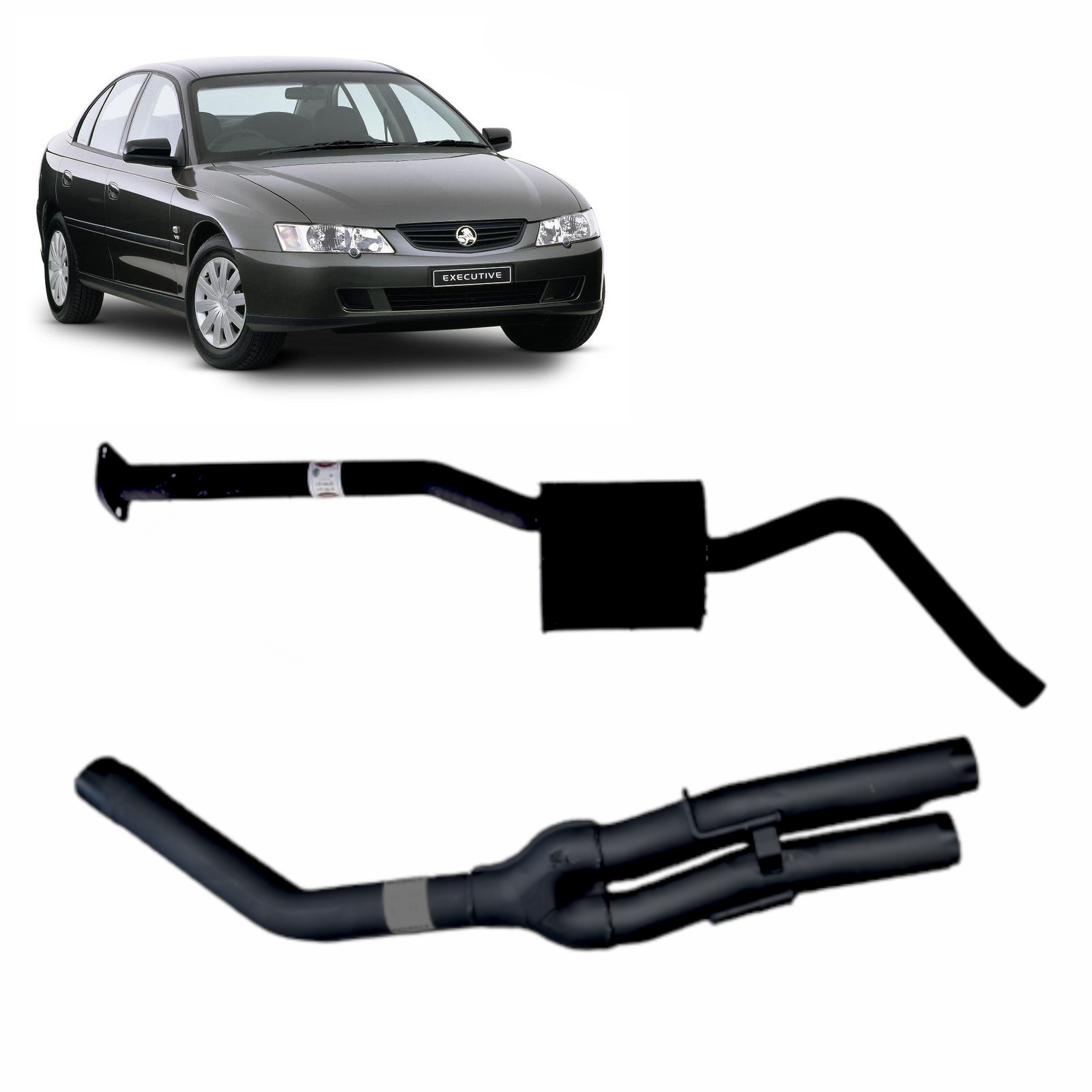 Holden Commodore VT VX VY Single 2 1 2 Inch Catback Hotdog