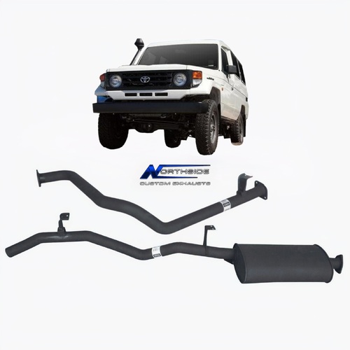 Redback 2.5" Exhaust for Toyota Landcruiser 75 78 Series 4.2L 1HZ