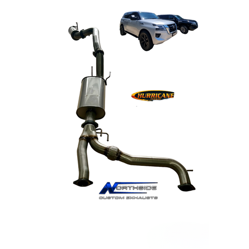 HURRICANE 3.5" CAT BACK EXHAUST FOR NISSAN Y62 PATROL