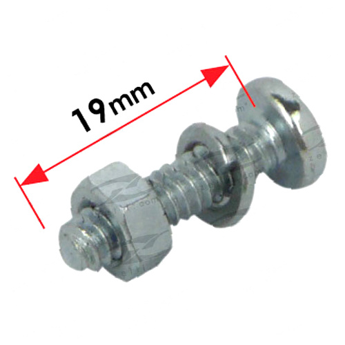 Bolt, Nut & Washer, 3/16 x 3/4" Pan Phil