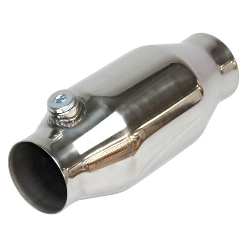 Redback High Flow Catalytic Converter Petrol Euro II, 2-1/2", CPSI 100, Polished