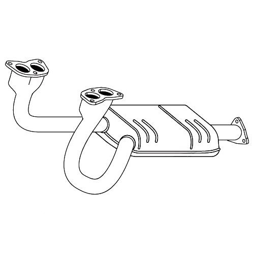 Redback Underfloor Catalytic Converter for Subaru Liberty (01/1989 - 07/1994)