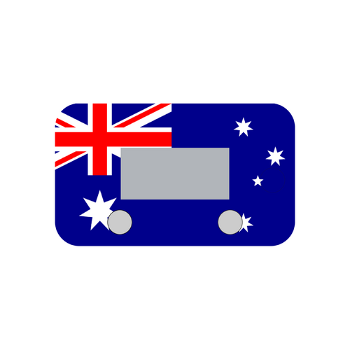EVC Colour Face AUS FLAG (sticker)