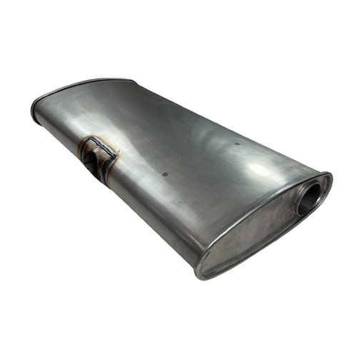 Center-In Single-Out 12x4, 2.25" Diameter, 30" Long, 409 East-West Muffler