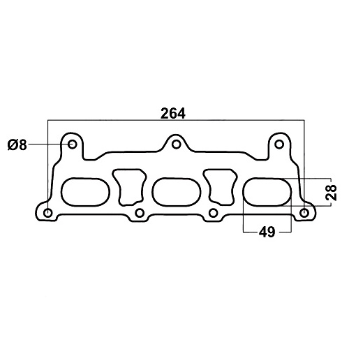 Header Gasket for Holden Calais (01/2004 - on), Commodore (01/2004 - on), Statesman (01/2004 - on)