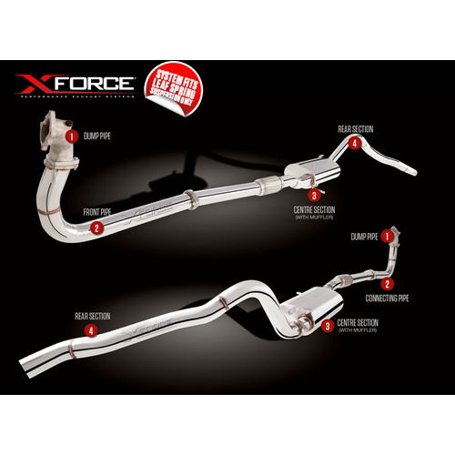 Xforce 3" Turbo Back for Nissan Patrol Ute 4.2 Leaf Sprung 