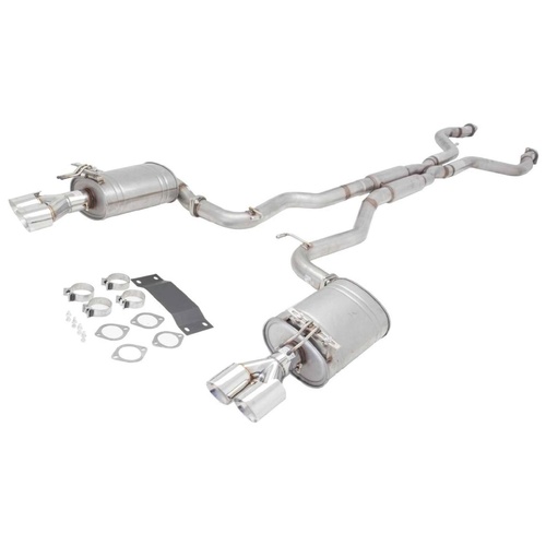 Xforce Catback Exhaust for VE/VF Commodore V8 Sedan/Wagon (Twin 2.5" 409 Stainless With Centre Hotdogs)
