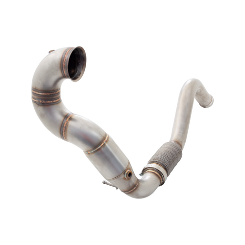 Mercedes Benz A45 4" Dump Pipe With 100 cell Metallic Cat Reducing to 3" outlet