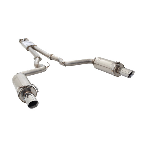 Ford Mustang Twin 3" Catback Exhaust 304 Brushed Stainless Xforce Catback