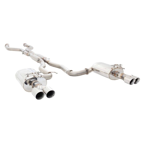 Xforce Catback Exhaust for VE/VF Commodore V8 Sedan/Wagon (Twin 3" 304 Stainless With Centre Hotdogs)