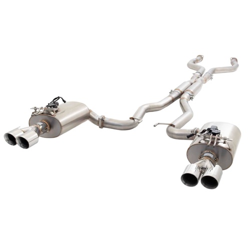 Xforce Catback Exhaust for VE/VF Commodore V8 Sedan/Wagon (Twin 3" 304 Stainless With Varex Valved Mufflers)
