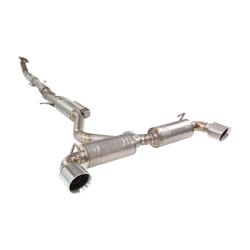 XForce Titanium Exhaust System for Toyota GR Yaris with Plain PolishedÂ Tips (01/2020 - on)