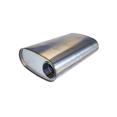 Redback 3" Inlet, 11x6 Triflow, 20" Long, Offset/Centre, 409 GradeÂ Stainless Steel Muffler