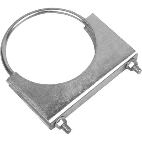 Heavy Duty U-Bolt - ID 175mm (7"), Flat bar, Plated
