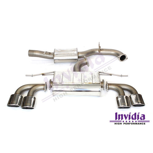 Invidia Q300 Non-Valved Catback Exhaust w/Oval SS Rolled Tips - VW Golf R Mk7