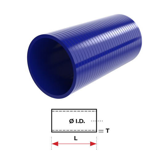 BLUE SILICONE 3 STRAIGHT 254mm