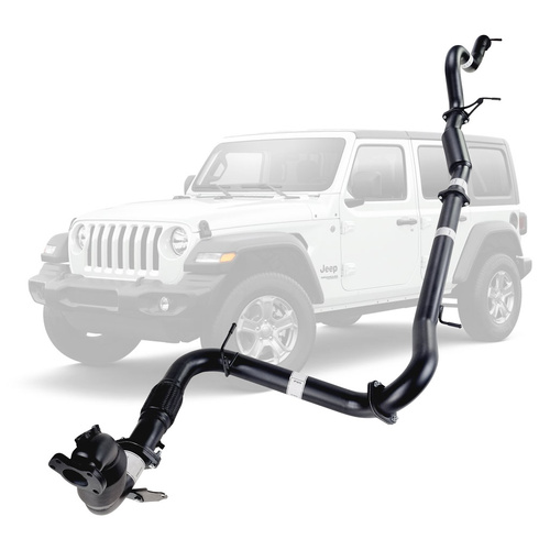 Performance Exhaust for Jeep Wrangler JK 2010-2015 2.8L DPF 3 Inch Turbo Back Exhaust