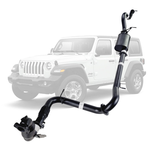 Performance Exhaust for Jeep Wrangler JK 2010-2015 2.8L DPF 3 Inch Turbo Back Exhaust