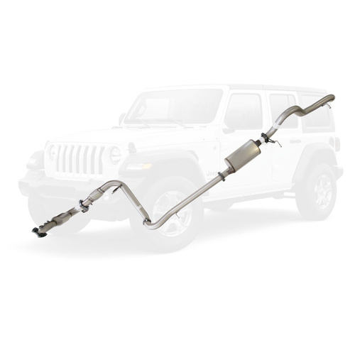 Performance Exhaust for Jeep Wrangler JK 2010-2015 2.8L DPF 3 Inch Turbo Back Exhaust