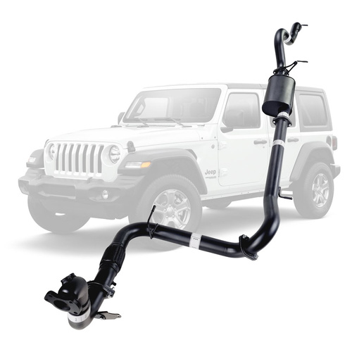 Performance Exhaust for Jeep Wrangler JK 2010-2015 2.8L DPF 3 Inch Turbo Back Exhaust