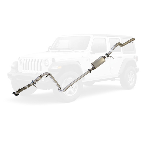 Performance Exhaust for Jeep Wrangler JK 2010-2015 2.8L DPF 3 Inch Turbo Back Exhaust