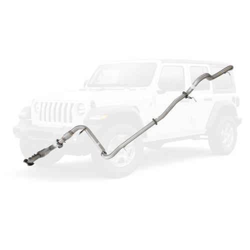 Performance Exhaust for Jeep Wrangler JK 2010-2015 2.8L DPF 3 Inch Turbo Back Exhaust