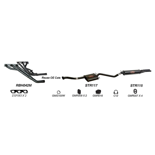 Redback Performance Exhaust System for Holden Commodore (04/1995 - 1997), Calais (04/1995 - 1997)