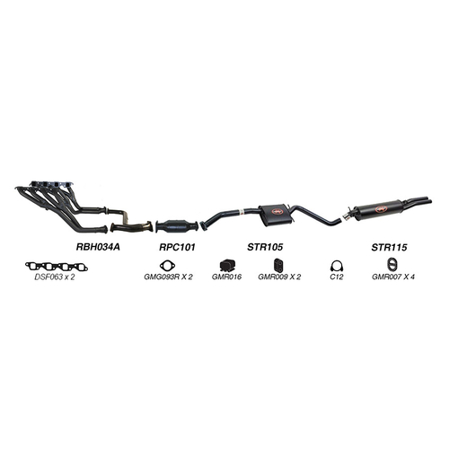 Redback Performance Exhaust System for Holden Commodore (04/1995 - 1997), Calais (04/1995 - 1997)