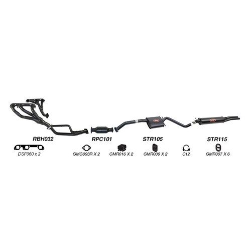 Redback Performance Exhaust System for Holden Commodore (08/1988 - 04/1995), Calais (08/1988 - 04/1995)