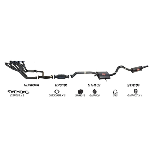 Redback Performance Exhaust System for Holden Commodore (10/1988 - 04/1995), Calais (10/1988 - 04/1995)