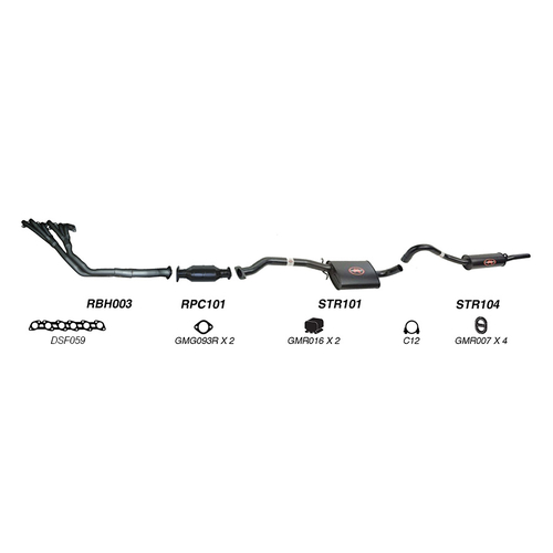 Redback Performance Exhaust System for Holden Calais (03/1986 - 1988), Commodore (03/1986 - 1988)