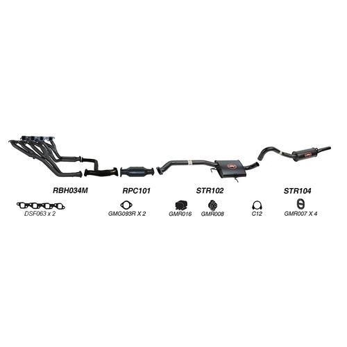 Redback Performance Exhaust System for Holden Commodore (10/1988 - 04/1995), Calais (10/1988 - 04/1995)