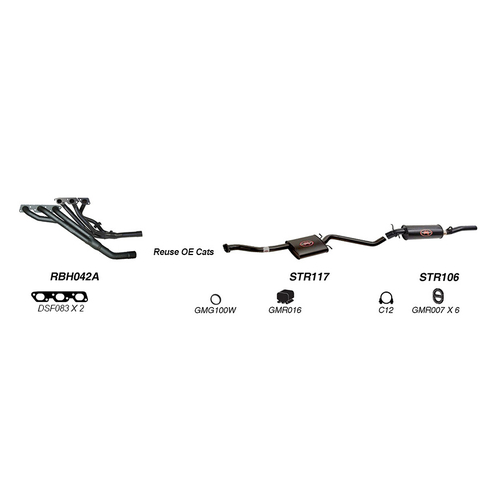 Redback Performance Exhaust System for Holden Commodore (04/1995 - 08/1997), Calais (04/1995 - 08/1997)