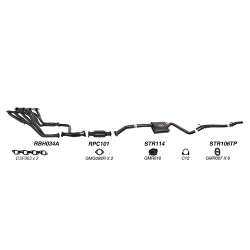 Redback Performance Exhaust System for Holden Caprice (03/1990 - 1999), Statesman (03/1990 - 1999)