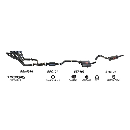 Redback Performance Exhaust System for Holden Commodore (04/1995 - 1997), Calais (04/1995 - 1997)