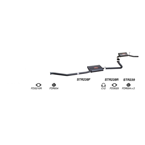 Redback Performance Exhaust System for Ford Falcon (01/1998 - 09/2002), Fairmont (01/1998 - 09/2002)