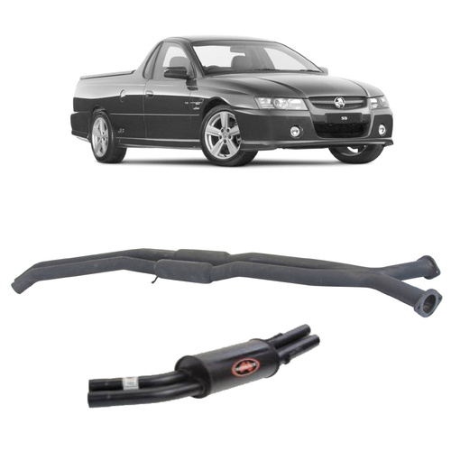 Twin 2.5" Catback Exhaust For Holden Commodore VU-VZ Ute with Centre Hotdogs and Rear Muffler (2000 - 2007 ) 