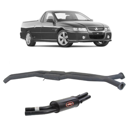 Holden Commodore VU-VZ Ute Twin 2.5" Catback Exhaust with Centre Hotdogs and Rear Muffler (2000 - 2007 )