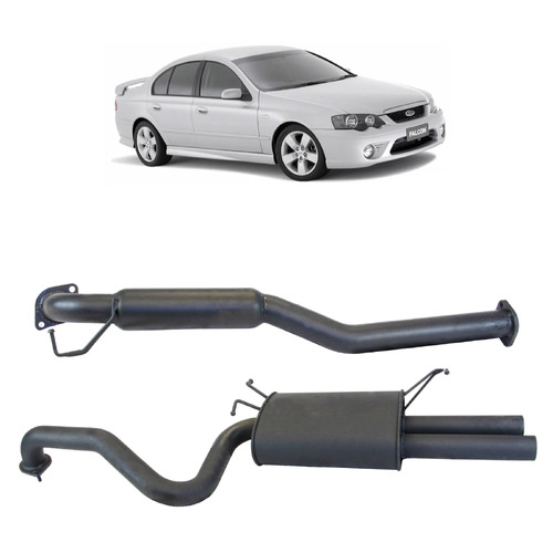 Ford Falcon BA and BF Sedan 2.5" Catback Exhaust with Centre Hotdog and Dual out Rear Muffler