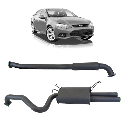 Ford Falcon FG Sedan 2.5" Catback Exhaust with Centre Hotdog and Dual out Rear Muffler