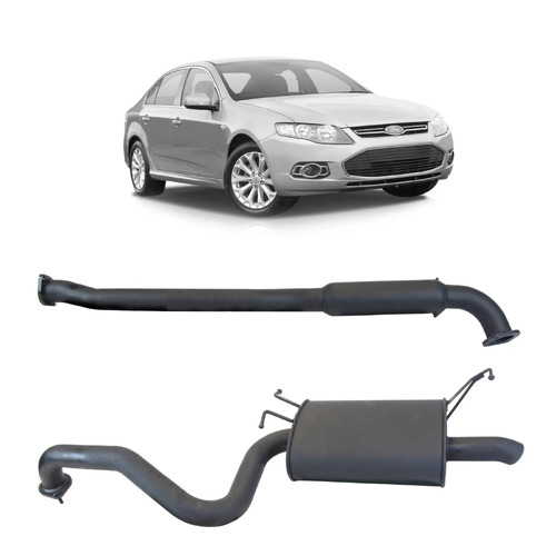 Ford Falcon FG Sedan 2.5" Catback Exhaust with Centre Hotdog and Dual out Rear Muffler