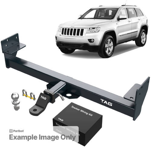 TAG Heavy Duty Towbar to suit Jeep Cherokee (03/2008 - 05/2014) - Universal Harness with 7 Pin Flat Plug