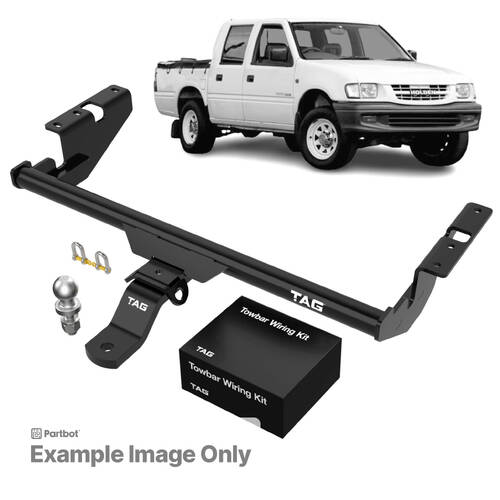 TAG Light Duty Towbar to suit Holden Rodeo (1981 - 2003) - Universal Harness with 7 Pin Flat Plug