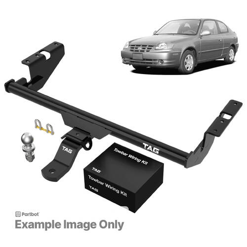 TAG Light Duty Towbar to suit Hyundai Excel (11/1997 - 2000) - Direct Fit Wiring Harness