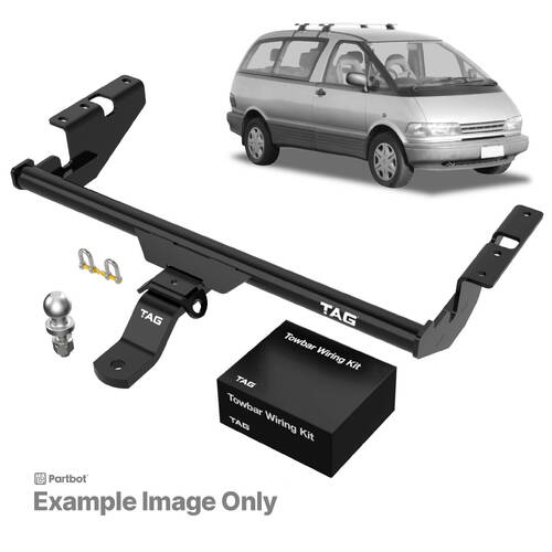 TAG Light Duty Towbar to suit Toyota Tarago (01/1990 - 08/2000) - Universal Harness with 7 Pin Flat Plug