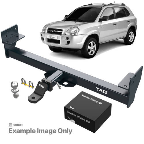 TAG Heavy Duty Towbar to suit Hyundai Tucson (08/2004 - 04/2010) - Universal Harness with 7 Pin Flat Plug