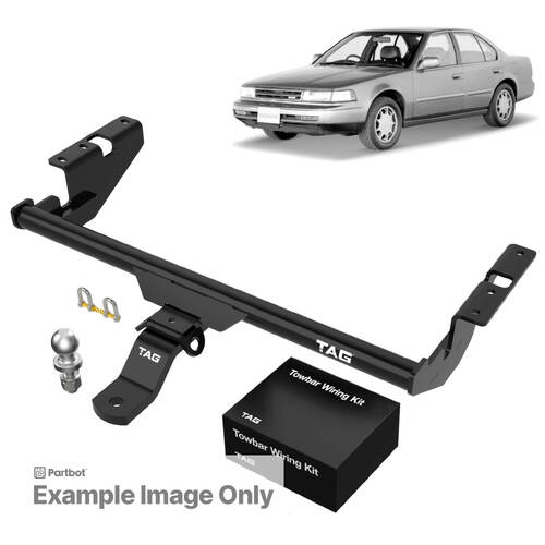 TAG Light Duty Towbar to suit Nissan Maxima (04/1990 - 02/1995) - Universal Harness with 7 Pin Flat Plug