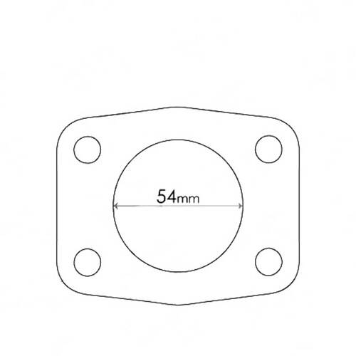 Flange Gaskets - Kia Sportage, ID 54mm, 4 Bolts