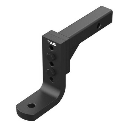 TAG Adjustable Tow Ball Mount - 297mm Long, 90 Degree Face, 50mm Square Hitch
