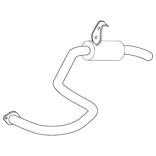 Rear Exhaust Section for Toyota Landcruiser 80 Series 4.5L Petrol Autos (11/1992 - 02/1998)